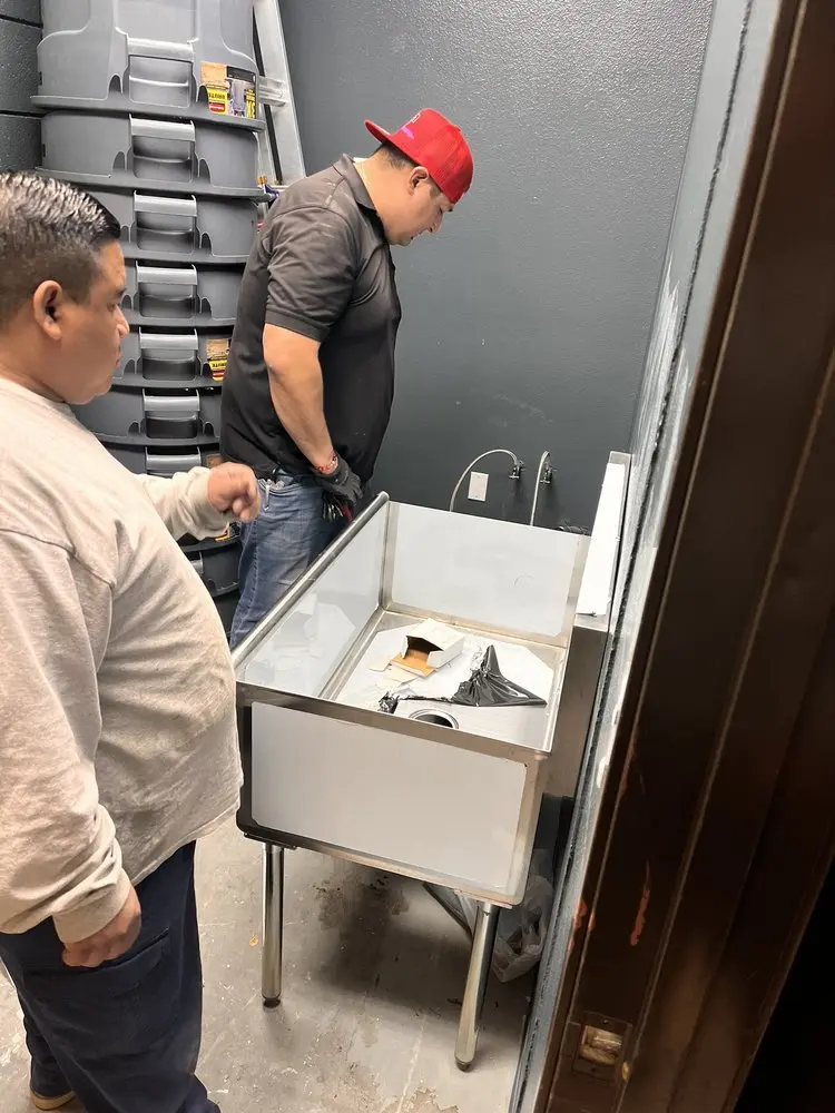 Commercial plumbing and sink installation in Chilton